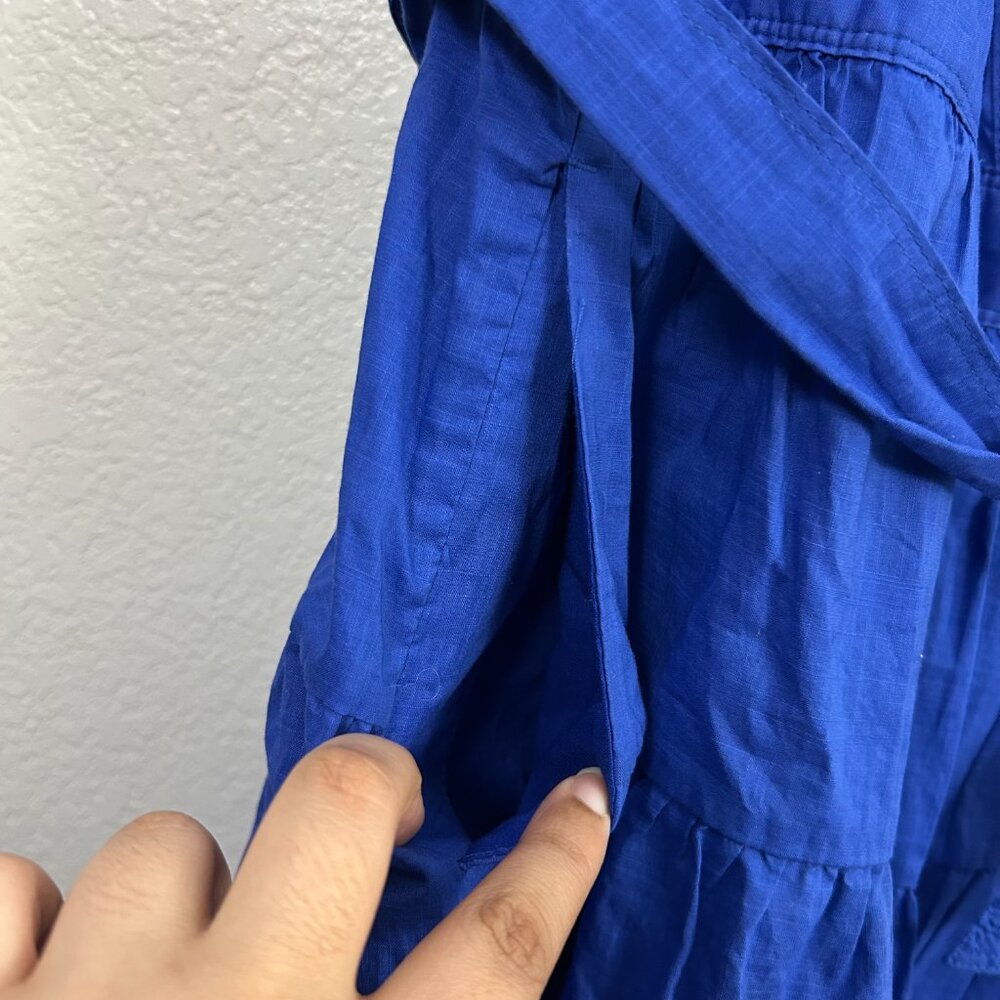 Banana Republic Stampa Sleeveless Tiered Wrap Dress - Picture 5 of 8
